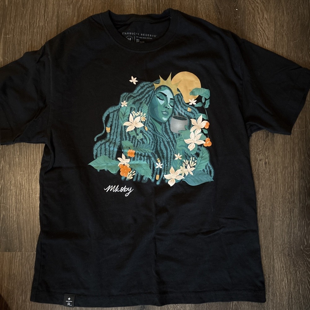 Starbucks Reserve Siren T Shirt Melissa Koby Limited Edition Mens Unisex M MINT